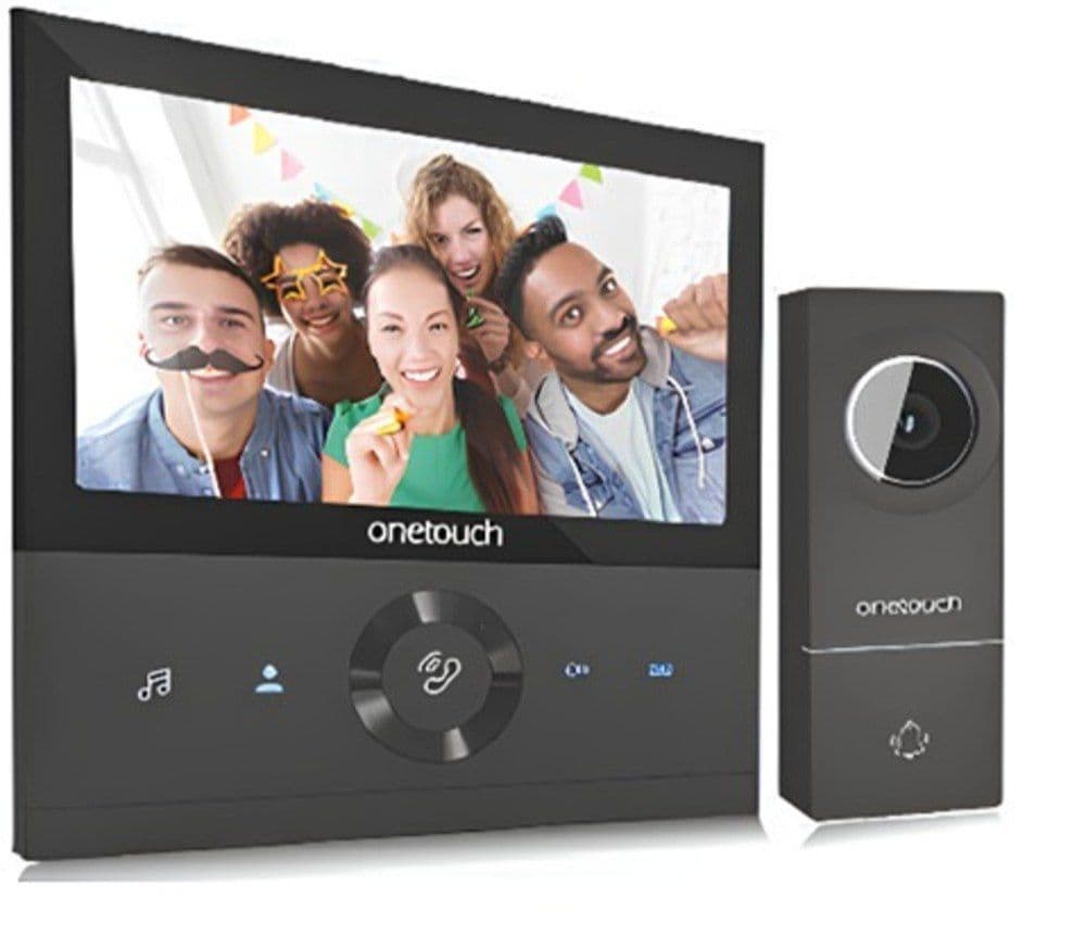 One Touch A4 Video Door Phone – 7" Screen | HD Camera | Two-Way Communication