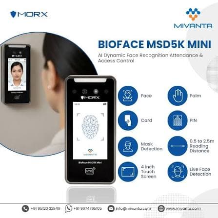 Mivanta BioFace MSD5K Mini AI Face Recognition Attendance & Access Control - View 2