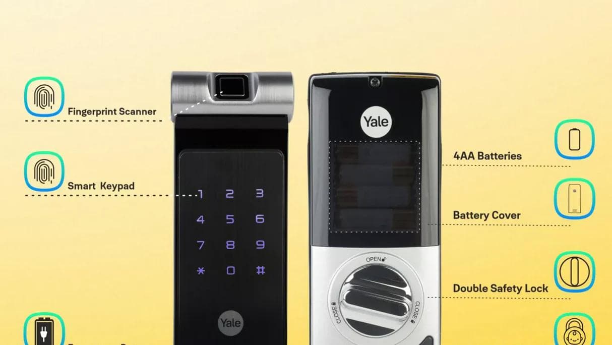 Yale YDD 724A Smart Door Lock – Biometric, PIN, Card & Key Access - View 3