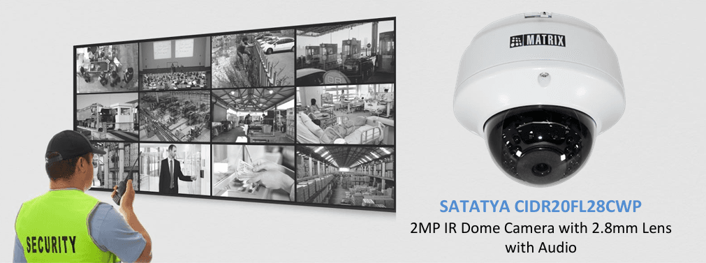 Matrix 2MP IR Dome Camera with 2.8mm Lens with Audio (SATATYA CIDR20FL28CWP) - View 5