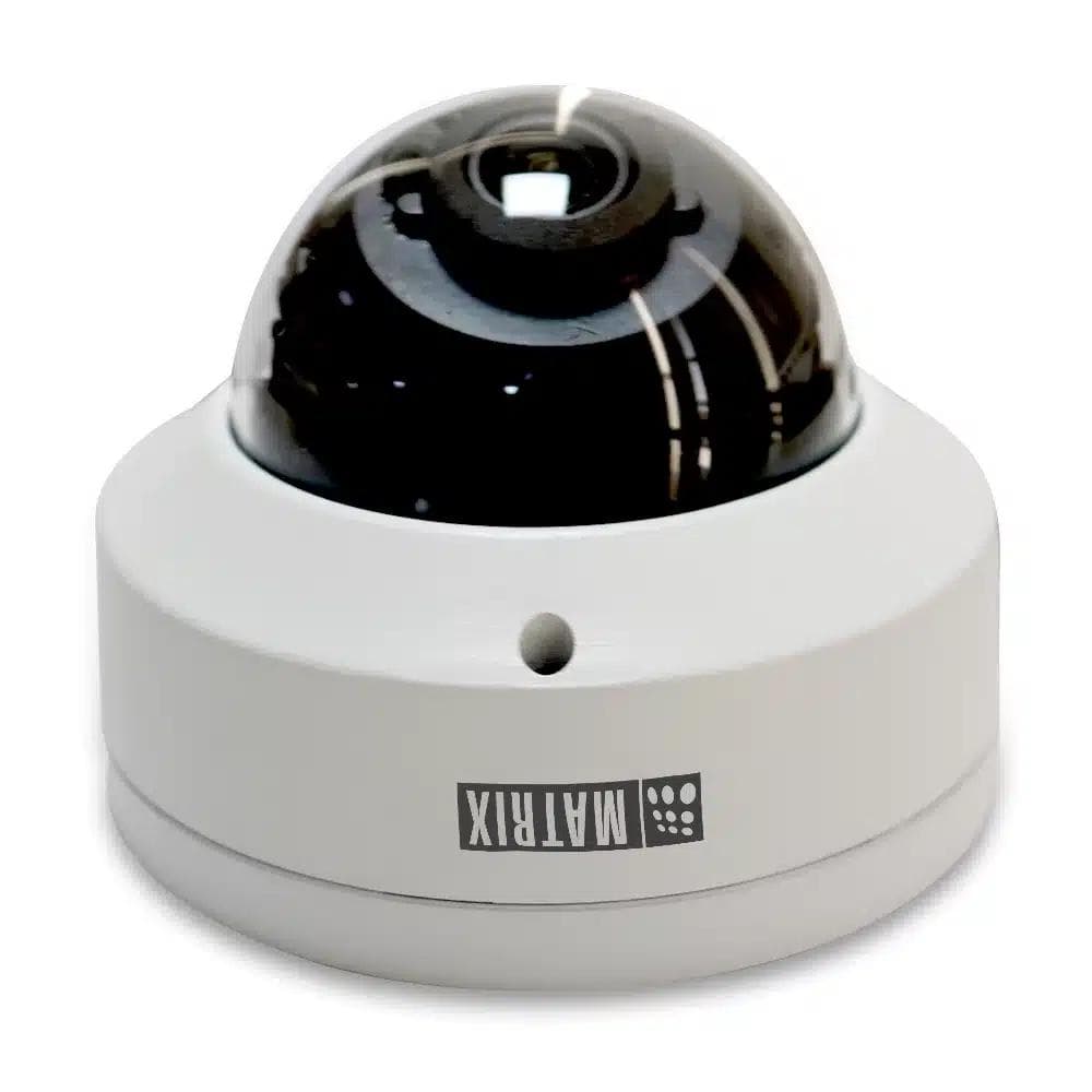 Matrix ( SATATYA MIDR20FL28CWS ) 2MP IR Dome Camera with 2.8mm Lens – Full HD 1080p Security Camera, Night Vision, PoE, Weatherproof