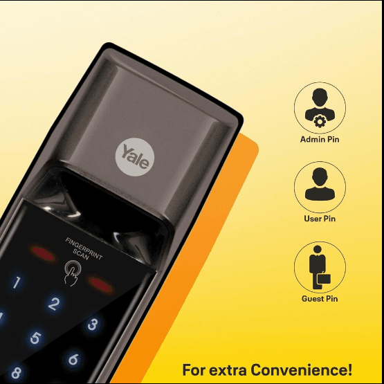 Yale YDM 4115-A Series Biometric Smart Lock (Brown) – Fingerprint, PIN, Key & Yale Home App - View 4