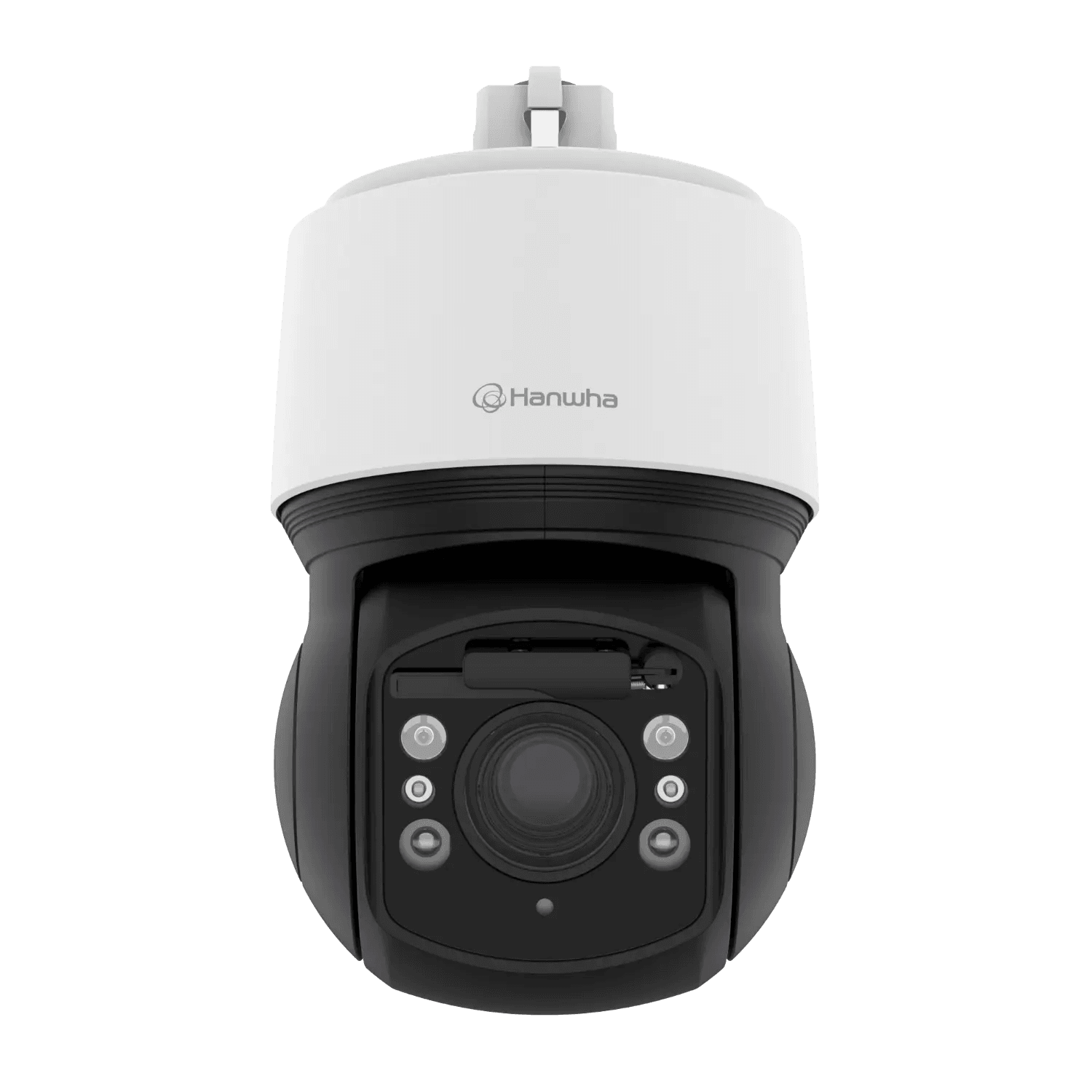 Hanwha 2MP 40x AI IR Wiper PTZ Camera Powered by the Wisenet 7 chipset, the PTZ PLUS AI camera provides object detection and AI Object auto-tracking (Person/Vehicle) with Target lock tracking.