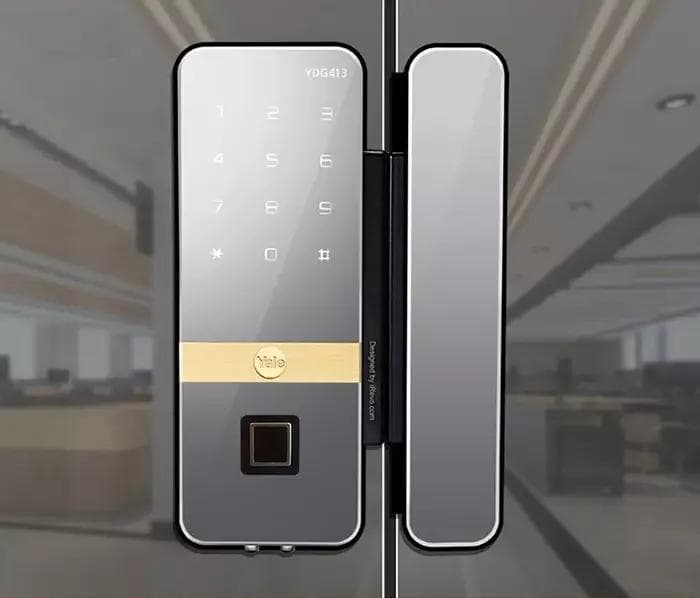 Yale YDG 413A GL – Glass Door Smart Lock with Fingerprint & PIN Access